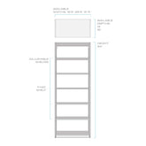 White Melamine 4 Adjustable Shelves 1 Fixed Closet System 84"